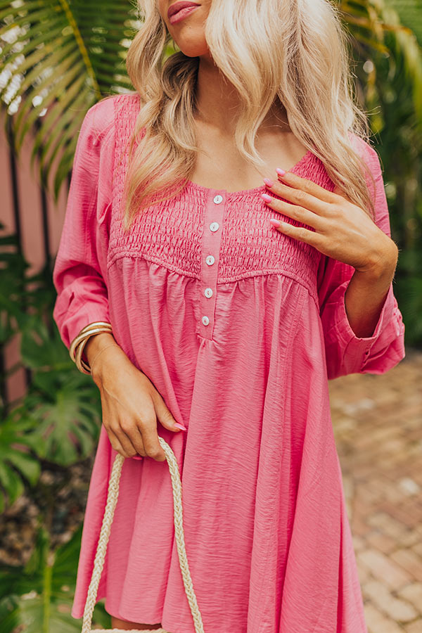 Premium Manhattan Tunic Dress - Elegant Pink