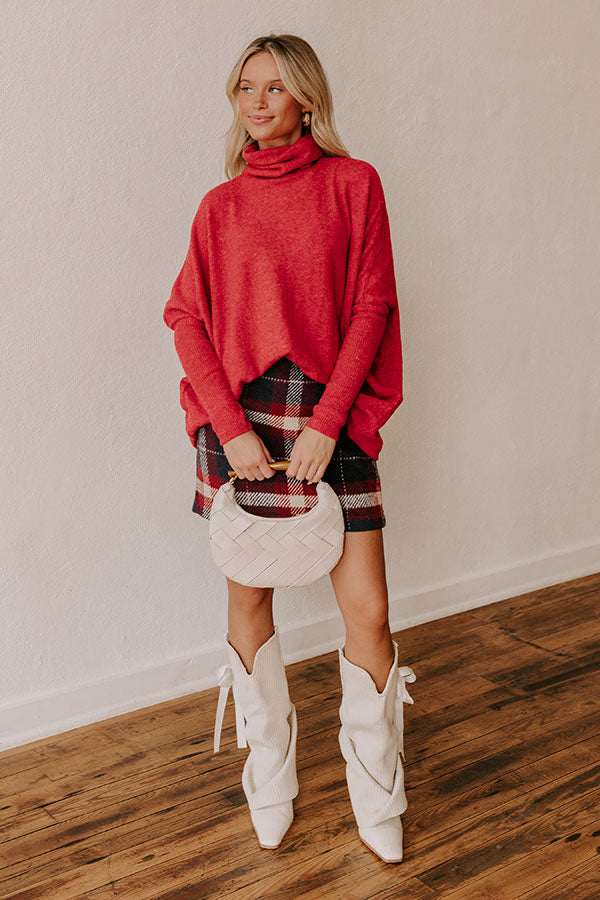 Premium Fireside Cuddles Sweater - Ultimate Cozy Red