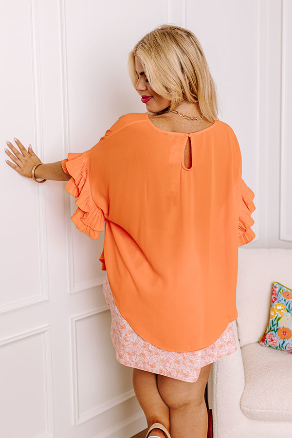 Premium Margarita Shift Top - Ultimate Style in Orange Curves