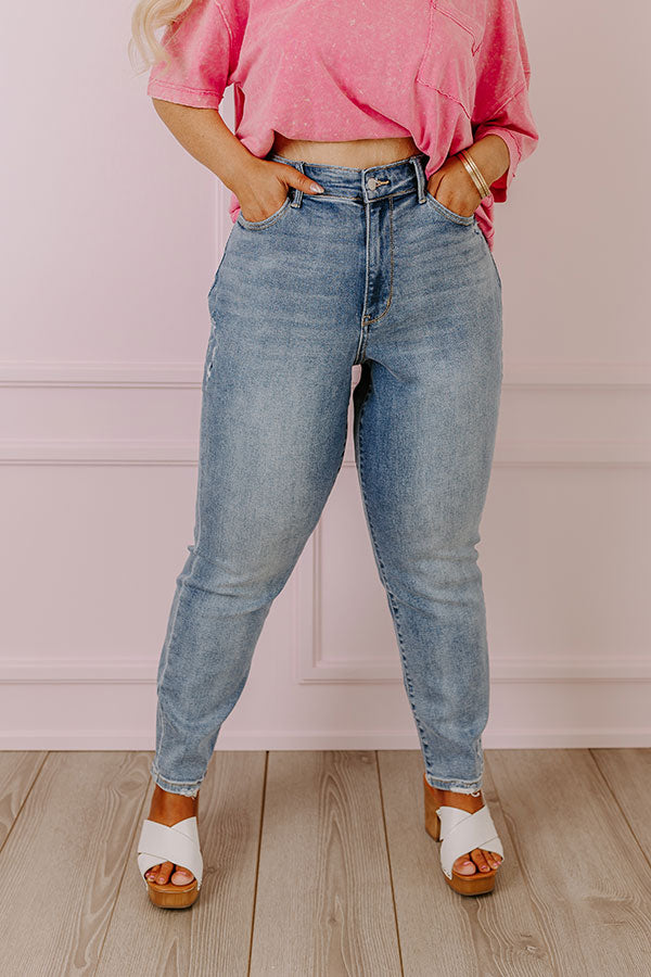 Judy Blue Sophie Premium High Waist Relaxed Skinny Jeans for Curves