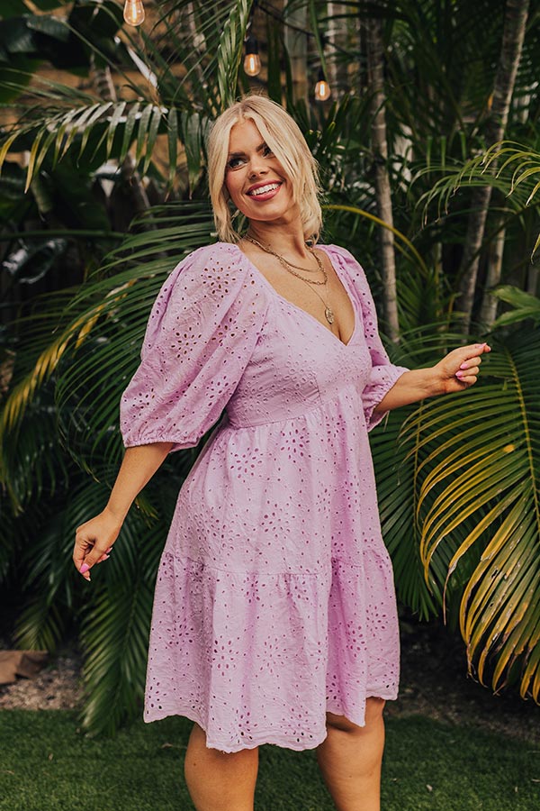 Ultimate Stunning Gaze Eyelet Dress – Effortless Elegance