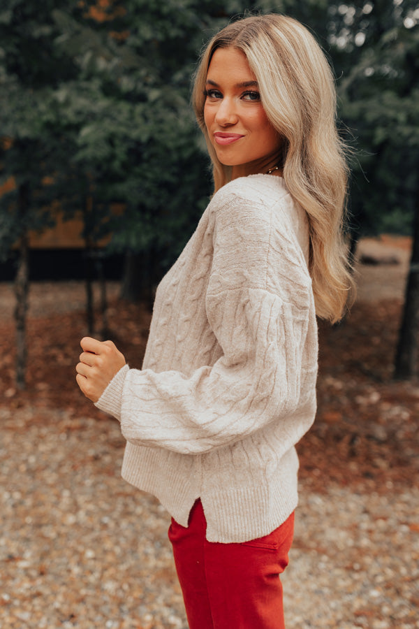 Premium Cable Knit Sweater - Ultimate Cozy Fall Essential