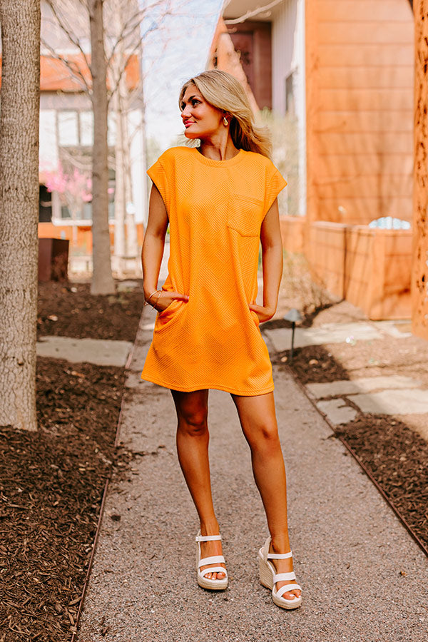 Ultimate Sunny Days Shift Dress - Vibrant Orange