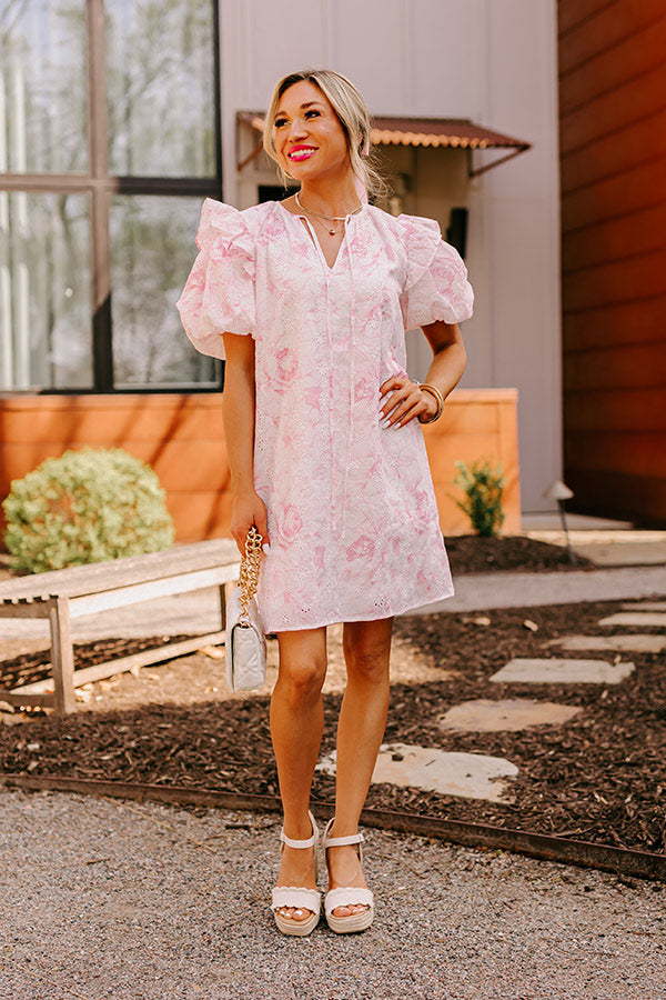 Ultimate Floral Eyelet Shift Dress - Bloom with Style