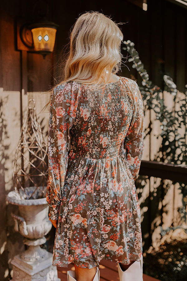 Ultimate Soho Style Floral Mesh Mini Dress