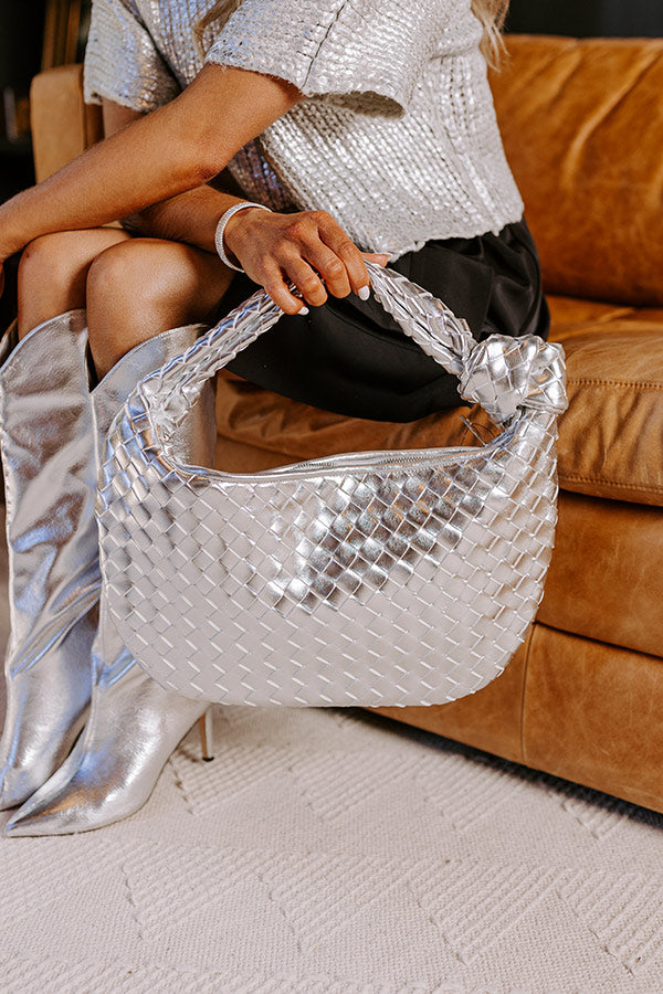 Ultimate Glam Metallic Tote - Silver