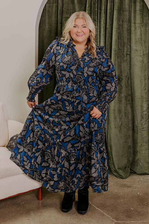 Premium Whimsical Floral Maxi Dress - Ultimate Elegance for Curves