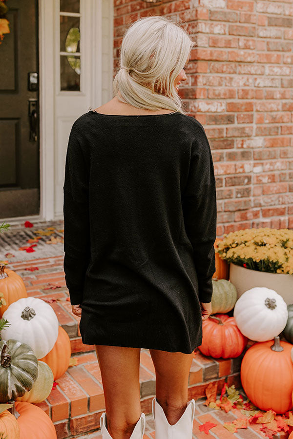 Premium Fall Latte Shift Sweater - Ultimate Black Edition