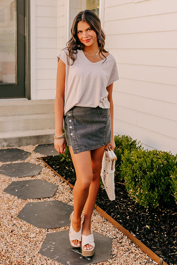 Premium Linen-Blend Shift Top | Warm Taupe | Ultimate Summer Essential