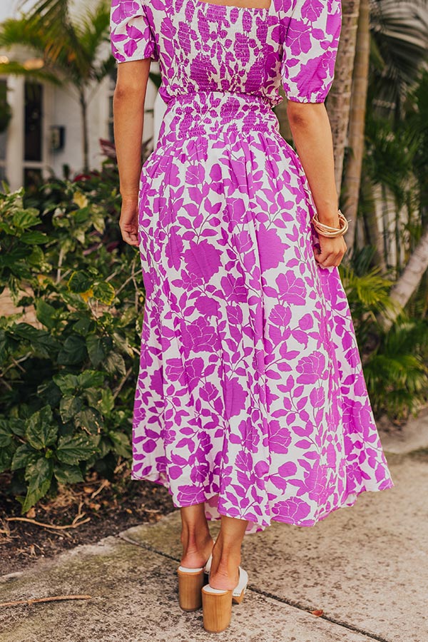 Premium Floral Oasis Maxi Skirt