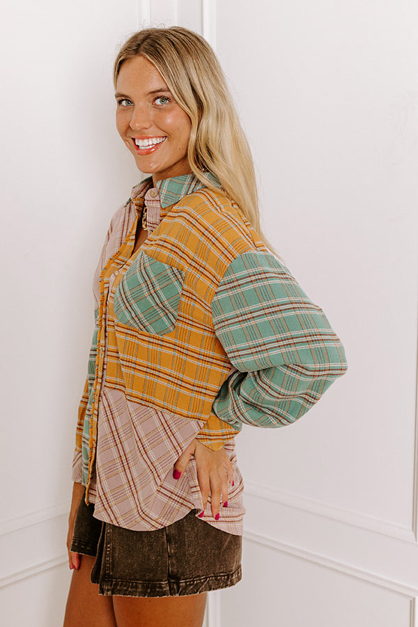 Premium Mountain Overlook Colorblock Flannel Shirt