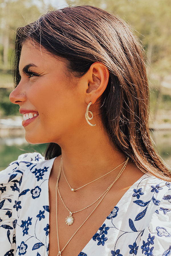 Premium Miami Happy Hour Gold Chain Earrings