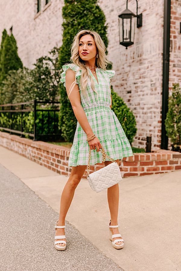 Premium Lime Gingham Picnic Romper - Ultimate Summer Style