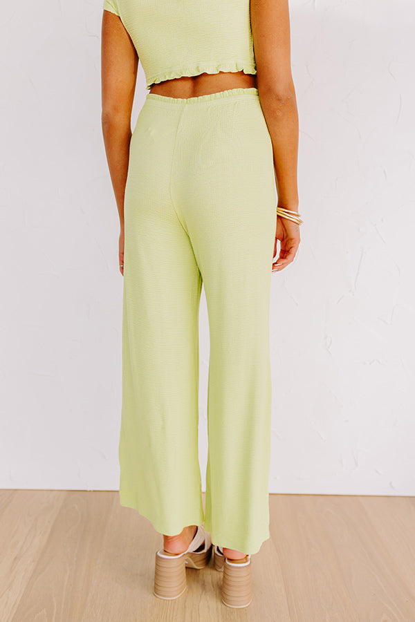 Premium Isla High Waist Pants - Lime | Ultimate Comfort & Style