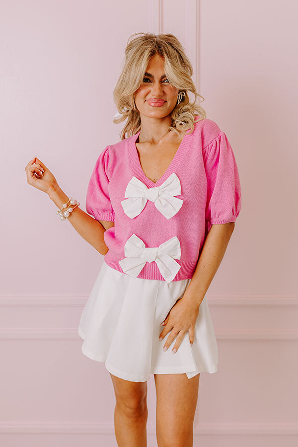 Ultimate Coquette Knit Sweater Top - Chic & Adorable
