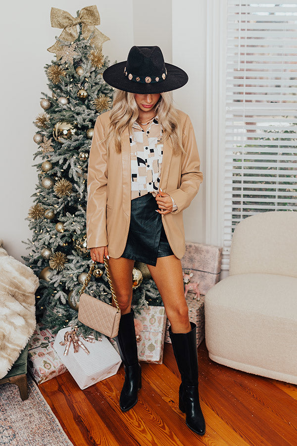 Ultimate Faux Leather Blazer - Over The Edge