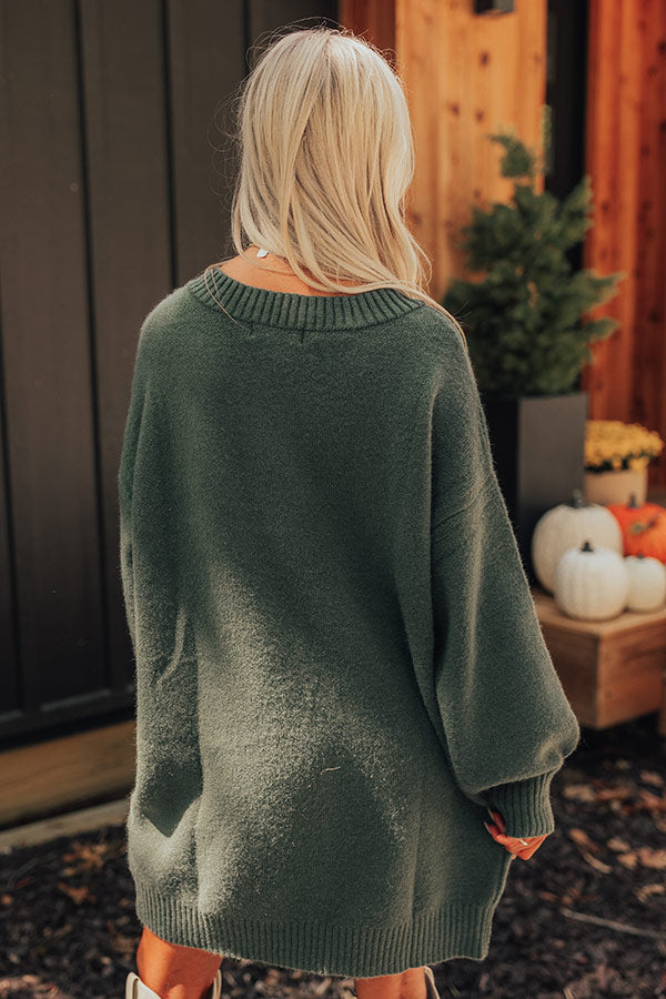 Premium Pumpkin Spice Knit Sweater Dress - Ultimate Cozy Style