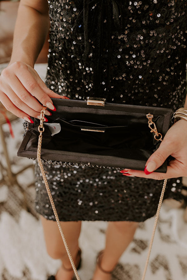 Premium Black Tie Affair Beaded Clutch