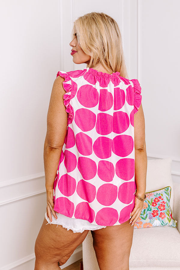 Ultimate Brunch & Go Shift Top - Hot Pink Curves