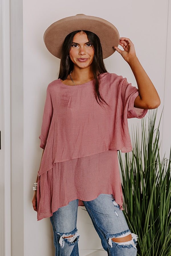 Premium Tranquil Time Shift Blush Top