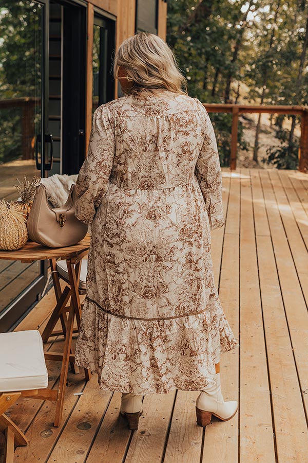 Premium Countryside Elegance Midi Dress