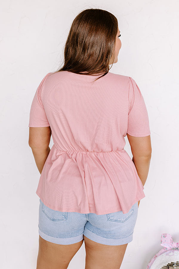 Premium Pink Curves Secret Circle Top - Plus Size