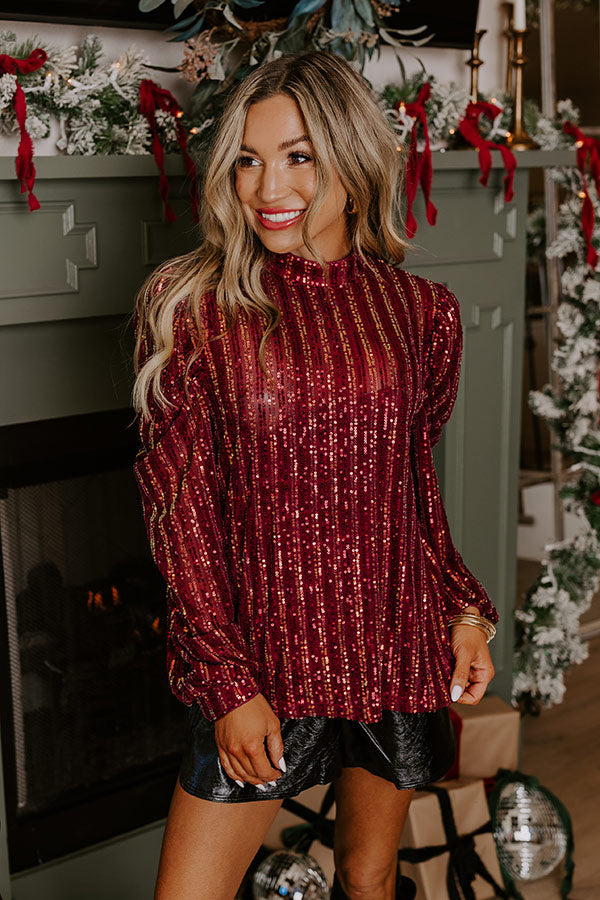 Ultimate Midnight Mantra Sequin Top
