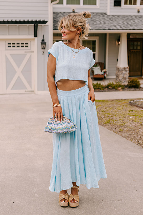 Ultimate Tranquil Tides Midi Skirt