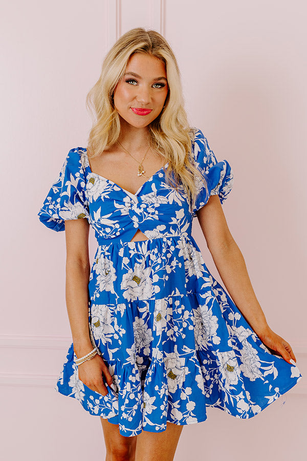 Premium Wisteria Lane Floral Mini Dress - Summer Breeze Edition