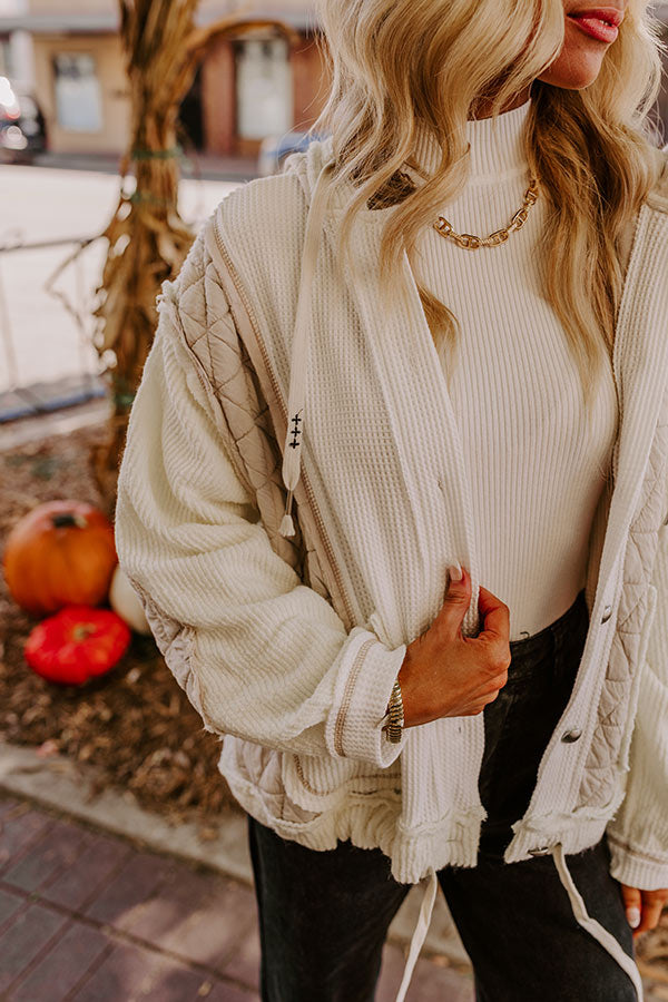 Premium Misty Starlight Lightweight Knit Jacket in Ivory - Ultimate Fall Essential