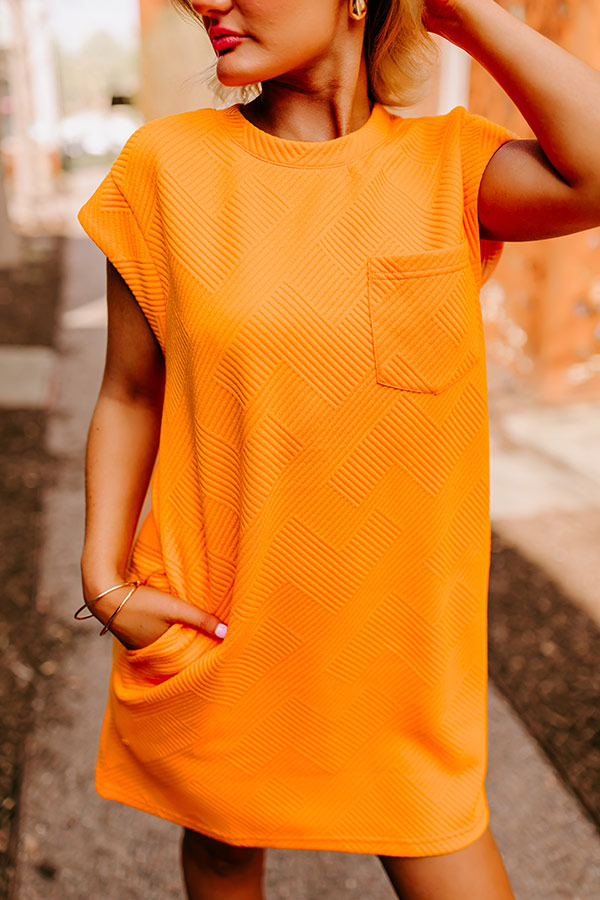 Ultimate Sunny Days Shift Dress - Vibrant Orange