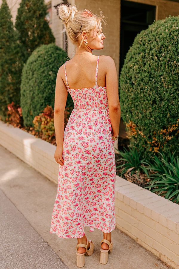 Premium Ivory Floral Maxi Dress for Summer Bliss