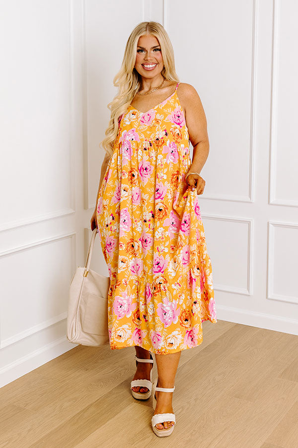 Premium Floral Midi Dress - Ultimate Style Upgrade