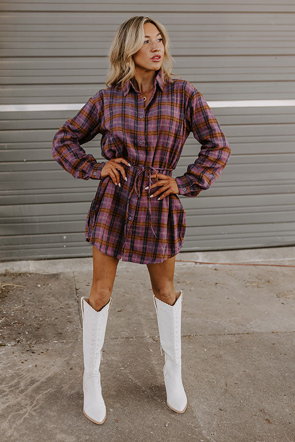 Premium Purple Plaid Romper - Timeless & Trendy