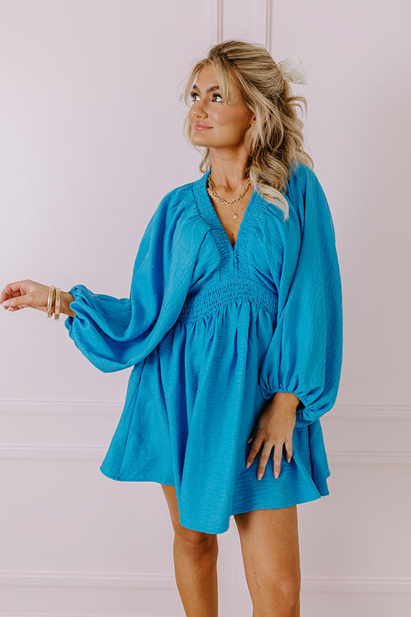 Premium Blue Babydoll Dress - Ultimate Flirty Style