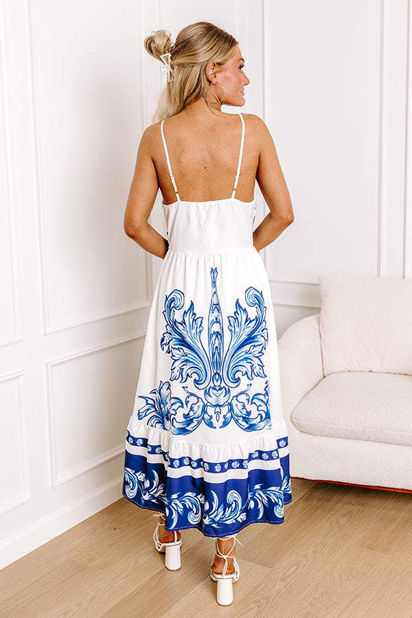 Premium Santorini Daydream Midi Dress