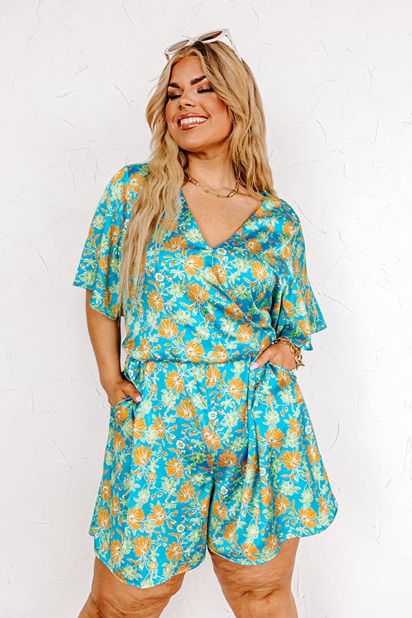 Premium Coastal Floral Romper - Ultimate Summer Style