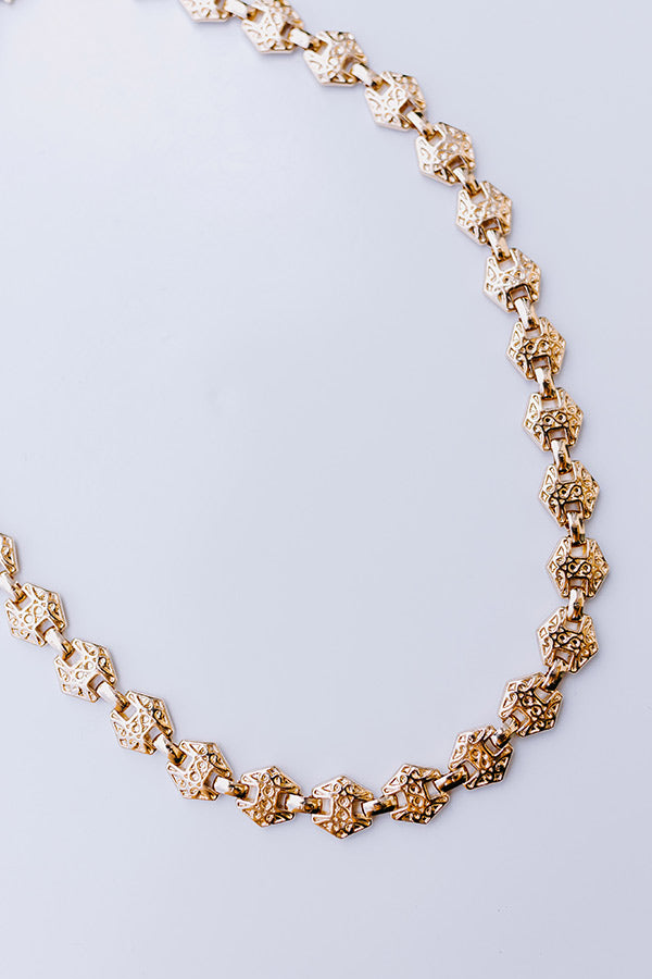 Premium Art Deco Hexagonal Necklace