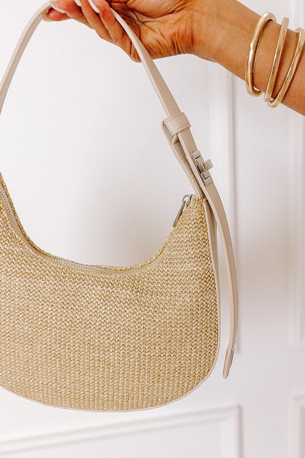 Premium Luna Spring Woven Purse - Natural Elegance