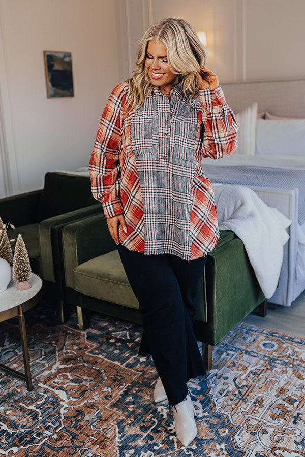 Premium Fall Sunset Flannel Tunic - Ultimate Comfort & Style