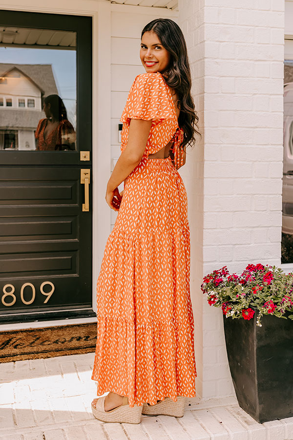 Ultimate Iconic Crush Cut Out Maxi Dress - Orange