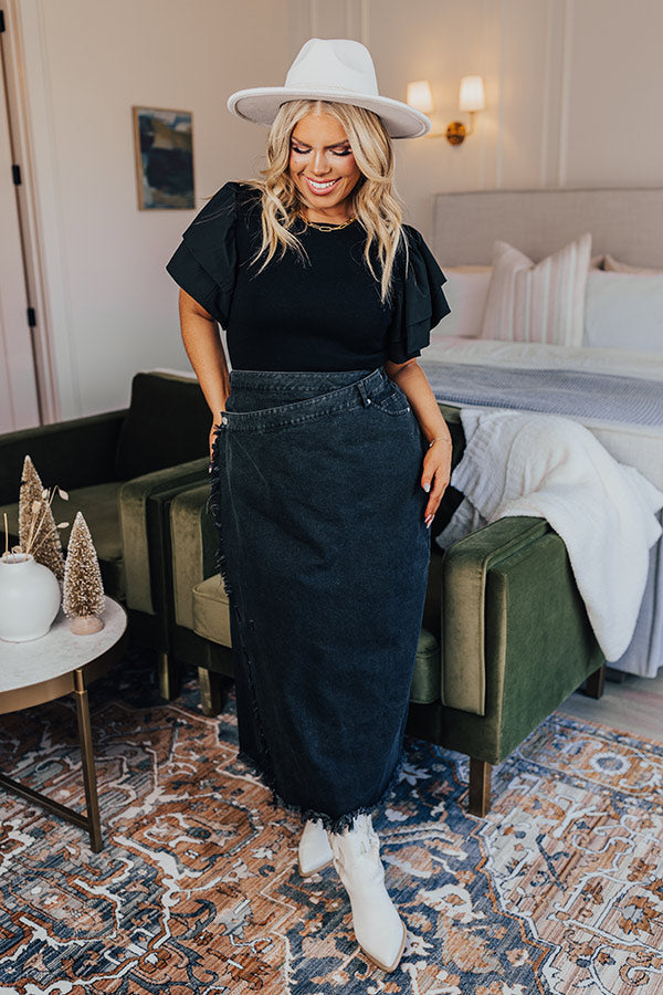 Premium Ashley Denim Wrap Skirt - Ultimate Style Upgrade