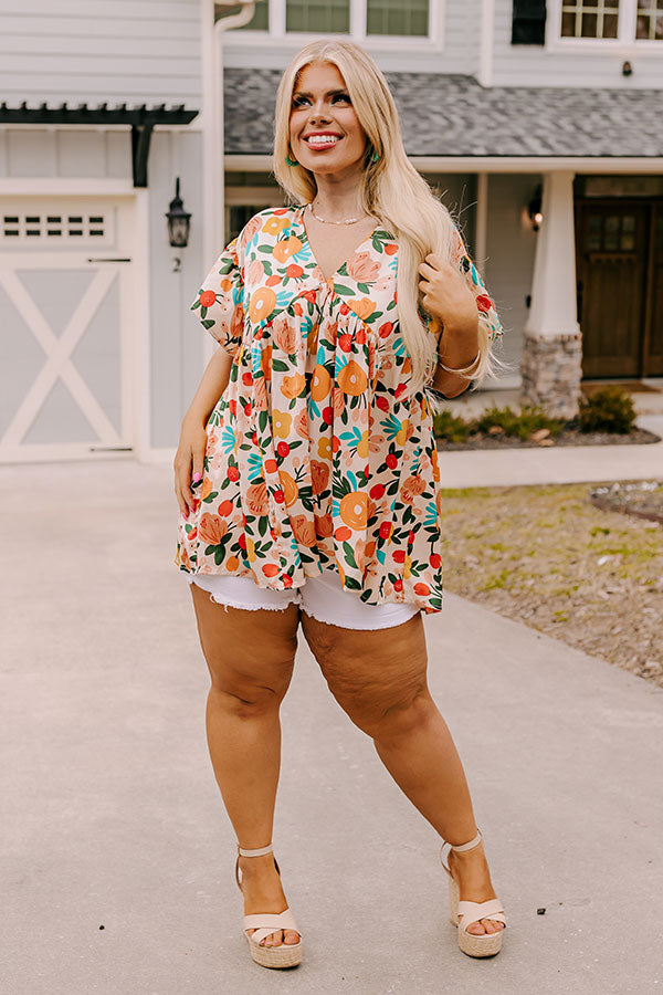 Premium Champagne Curves Babydoll Top - Memories On Repeat