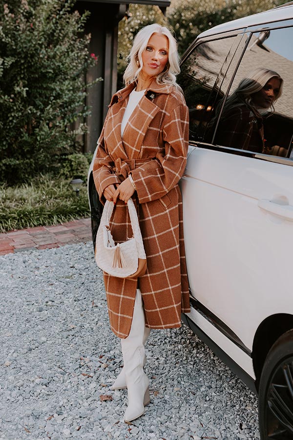 Premium Plaid Elegance Coat