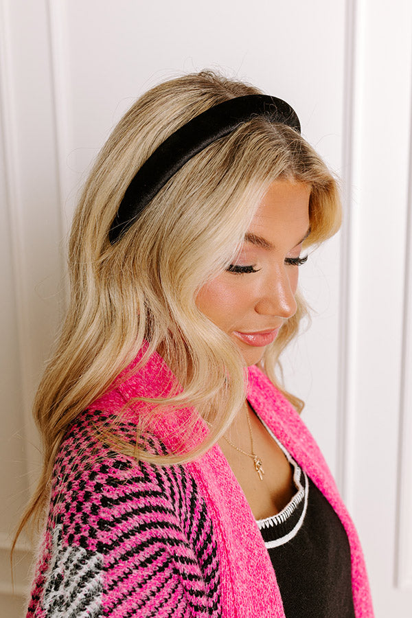 Premium Velvet Dreams Headband - Ultimate Black Elegance