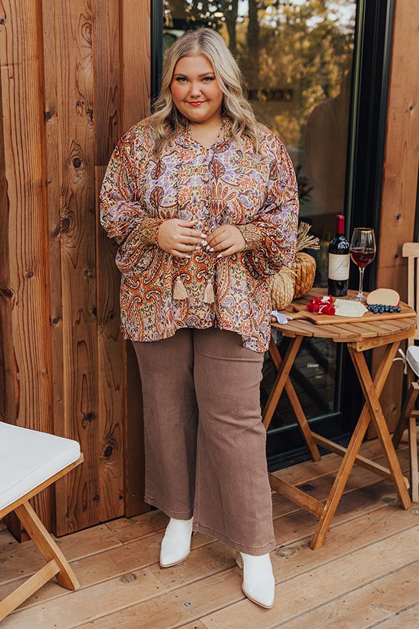 Premium Autumn Paisley Shift Top - Ultimate Style Upgrade