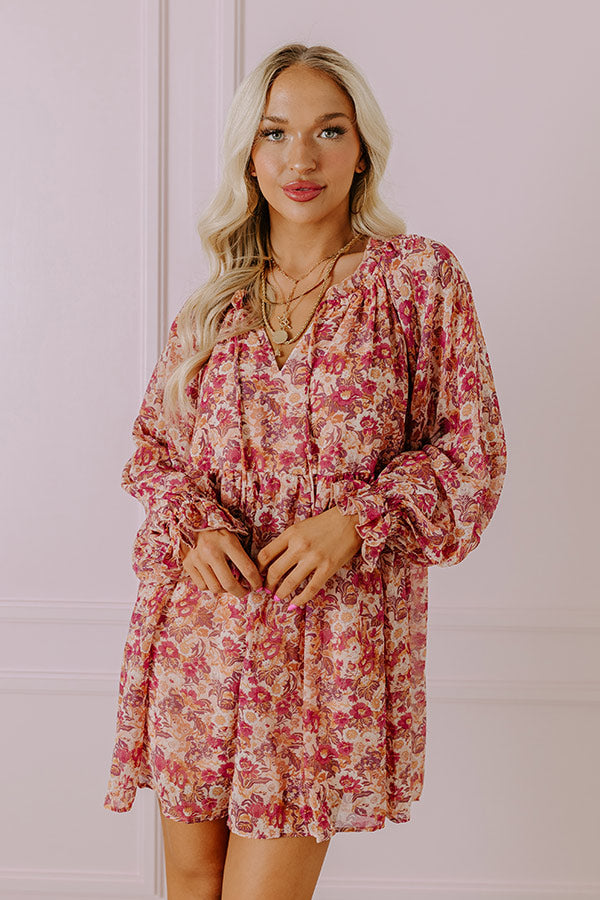 Premium Boho Bliss Mini Dress - Fall Edition