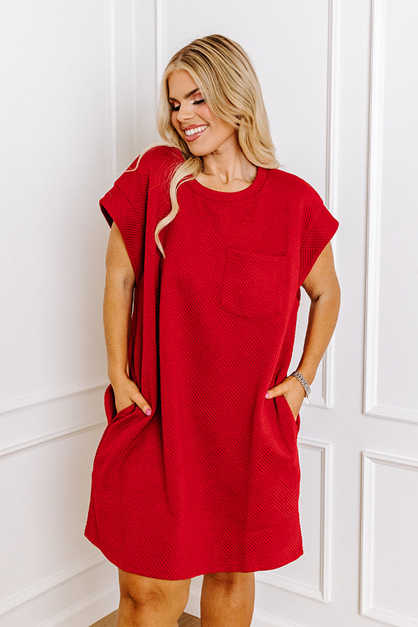 Premium Crimson Curves Shift Dress – Ultimate Style Upgrade