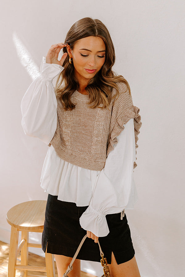 Premium Cottage Charm Knit Top - Effortless Style Upgrade