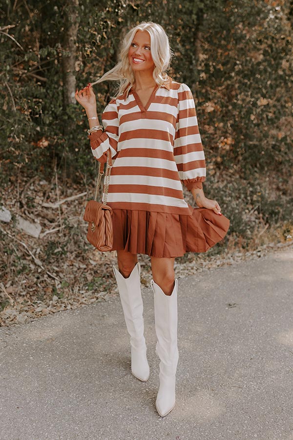 Ultimate Country Club Moment Stripe Mini Dress